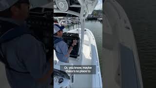 Turning the Boat Around in a Narrow Fairway Bridge Marina Boating Tips PART 1 of 3 boat shorts [upl. by Novanod]