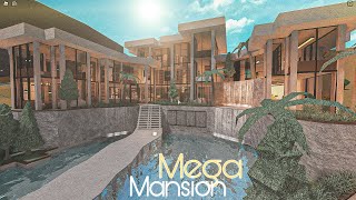 Bloxburg Mega Mansion Modern Warm House NO LARGEPLOT  House Build [upl. by Haleelahk82]