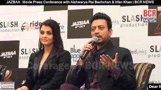 JAZBAA  Movie Press Conference with Aishwarya Rai Bachchan amp Irfan Khan  Zee Studio  BCR NEWS [upl. by Gazo]