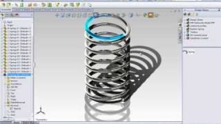 SolidWorks Realistic Movement Spring [upl. by Acinorehs472]