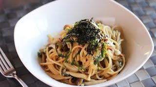 Spaghetti with Shimeji Mushroom Recipe  Japanese Cooking 101 [upl. by Nyletac]