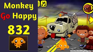 Monkey GO Happy Stage 832  4K  Walkthrough  a PencilKids Game [upl. by Eelyahs251]