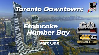 Downtown Toronto Etobicoke Lake Ontario drone footage Lakeshore 4k [upl. by Eram324]