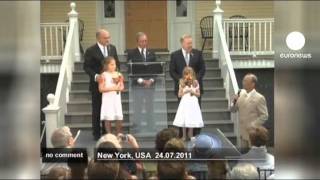 New Yorks first samesex weddings [upl. by Ney]