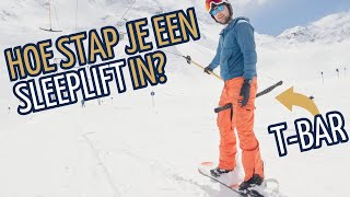 Hoe stap je een ankerlift in als snowboarder [upl. by Wrand430]