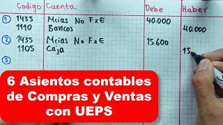 Ejercicio método UEPS registro contable CONTABILIZACIÓN [upl. by Adeuga600]