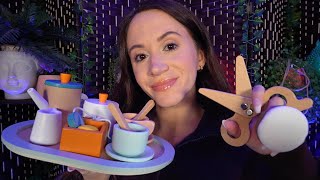 ASMR  Complete Wooden Makeover haircut makeup manicure layered sounds [upl. by Thisbee760]