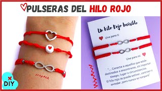 ❤️ Como hacer pulseras de hilo rojo del destino con tarjeta  Pulseras para vender o regalar [upl. by Allenrad]