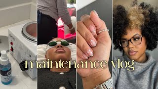 MAINTENANCE VLOG New Nails Body Wax Skincare Treatments Hair Regimen  More  NaturallySunny [upl. by Ellehs]