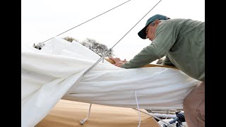 Furling a Catboat Sail [upl. by Holna939]