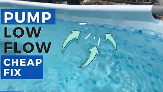 Intex Pool Pump Low Flow  Cheap Fix Hack  will work with all model cartridge filters [upl. by Alithia]