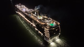 Msc preziosa departing Southampton 8th November 2024 4k 30FPS UHD Mavic 3 Pro [upl. by Suki]