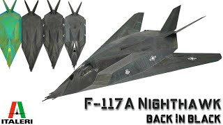 F117A Nighthawk Stealth Aircraft How to Paint Black and Weathering  172 Italeri Scale Model [upl. by Uon861]