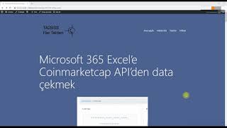 Coinlist APIden Excele data çekmek [upl. by Wasserman288]