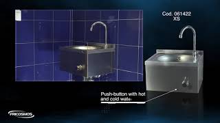 Kneeoperated hot and coldwater wall mounted washbasin XS model [upl. by Basilio547]