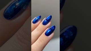 🌌💎 sapphire stained glass nails nailart nailspolish christmas [upl. by Erving]