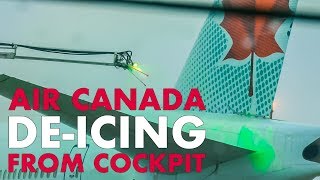 Air Canada PreTakeoff Deicing Procedures [upl. by Ydrah]