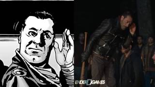 The Walking Dead II Negan Show vs The Comics [upl. by Aicert777]