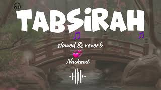 Tabsirah تبصرہ slowed  reverb lyrics  most beautiful islamic nasheed [upl. by Lorsung49]