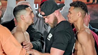 Teofimo Lopez amp Jamaine Ortiz SEPARATED at weigh in • Full Lopez vs Ortiz weigh in video [upl. by Linneman21]