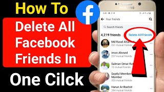 How To Delete All Facebook Friends In One Click 2024  Delete All Facebook friends At Once [upl. by Bergwall]