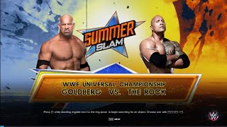 Wwe Universal Championship Goldberg VS The Rock Summer Slam Match [upl. by Ennahgiel]