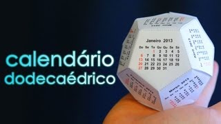 Como fazer um calendário 3D de 12 pentágonos calendário dodecaédrico [upl. by Asirram854]