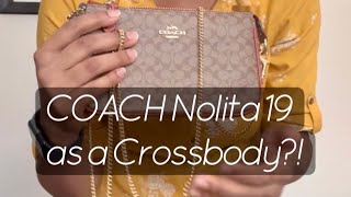 Coach Nolita 19 as a Crossbody Bag Nolita 19 in colorblock signature canvas♥️ [upl. by Sharpe]