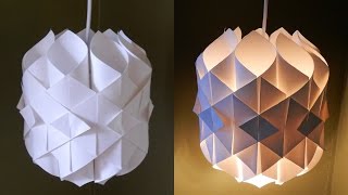 DIY paper lamplantern Cathedral light  how to make a pendant light out of paper  EzyCraft [upl. by Hannover]