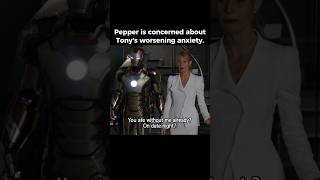 Pepper is concerned about Tony’s worsening anxiety  Iron Man 3 [upl. by Ddarb]