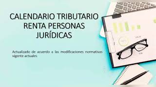 Calendario Tributario Renta año gravable 2019 Personas Jurídicas [upl. by Aicylla619]