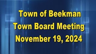 Beekman Town Board 11 19 24 [upl. by Iblok]