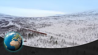 A wintery journey to the Arctic Circle  By Nordland railway across Norway [upl. by Agler297]