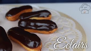 Eclairs  Pastelitos de Crema con Chocolate  Receta que funciona [upl. by Frannie]