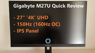 Gigabyte M27U Quick Review [upl. by Sidwell]