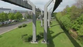 Düsseldorf Flughafen  Skytrain vom Flughafen Düsseldorf zum Fluhafenbahnhof [upl. by Jaycee]