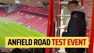 INSIDE the Anfield Road Stand test event  first fans in new stand [upl. by Chlo]