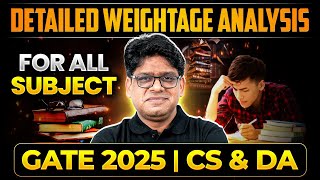 GATE 2025 Preparation  GATE 2025 Detailed Weightage Analysis For All Subject  CS amp DA [upl. by Yasdnyl]