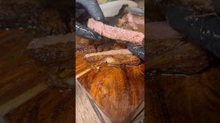 Longhorn porterhouse steak recipe  reels foodie steak foryou viral dinner comfortfood fyp [upl. by Aldercy]