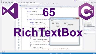 Programación Windows Forms C 65  RichTextBox [upl. by Rolland]