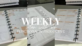 Plan with Me Weekly  Functional and Productivity Planning [upl. by Gassman436]