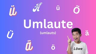 How To Pronounce the German Umlauts Ä Ö Ü  Die deutschen Umlaute  KidsGerman [upl. by Ocsirf]