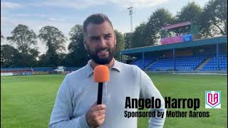 Tamworth FC post match interview with Angelo Harrop [upl. by Cicenia]