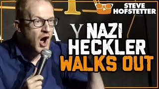 Nazi Heckler Walks Out  Steve Hofstetter [upl. by Birdella]