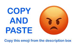 Pouting Face EMOJI  APPLE   COPY and PASTE EMOJIS [upl. by Holmen]