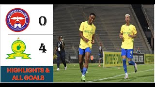 MBABANE SWALLOWS VS MAMELODI SUNDOWNS 04 CAF 20242025 GOALS amp HIGHLIGHTS [upl. by Yedrahs96]