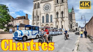 Chartres France 🇫🇷  4K HDR Walking Tour  Chartres 4K  A Walk In Paris [upl. by Leahciam]