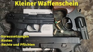 Kleiner Waffenschein Infos Beantragen Kosten Voraussetzungen zum führen von Schreckschusswaffen [upl. by Resarf]