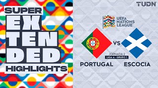 SUPER EXTENDED HIGHLIGHTS  Portugal Vs Escocia  UEFA Nations League 2024  TUDN [upl. by Ynobe]