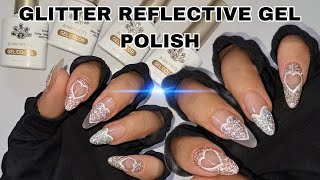 DIY Reflective Glitter Heart Nail Art at Home  Born Pretty Glitter Reflective Gel Polish 2024 [upl. by Meredi]